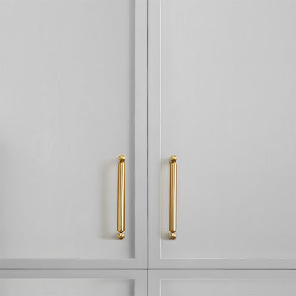 Rounded Solid Brass Cabinet Pulls and T-Knobs