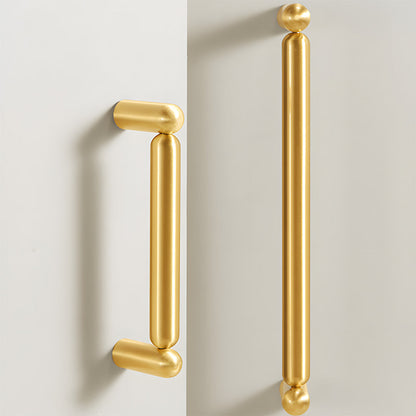 Rounded Solid Brass Cabinet Pulls and T-Knobs