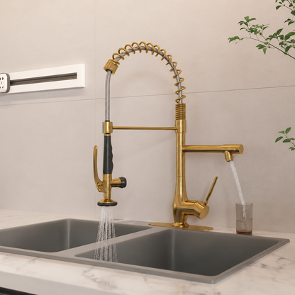 Rivet Commercial Pull-Down Kitchen Faucet
