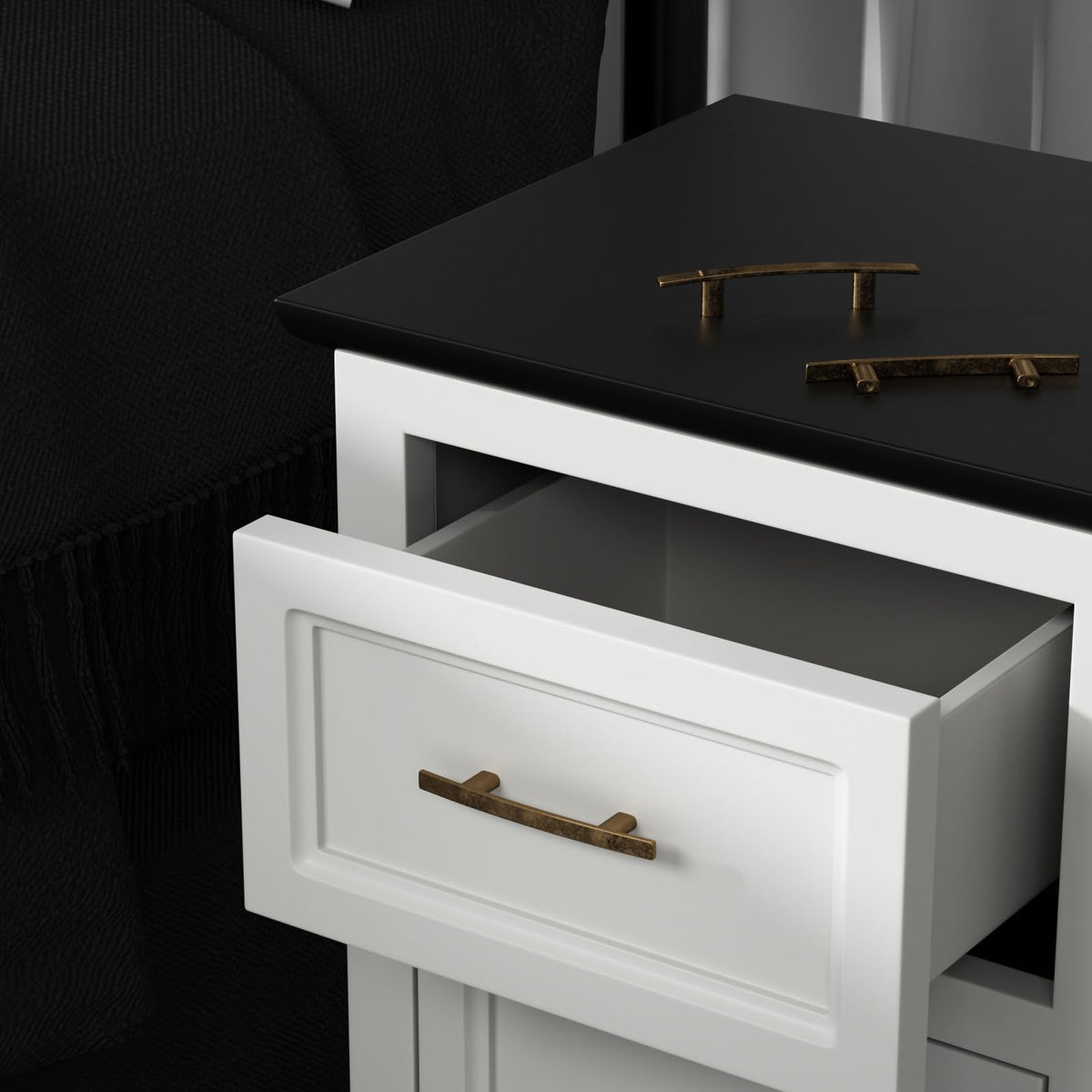 Multi-Finish Curved Cabinet Pulls for Kitchen Drawers
