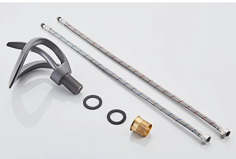 Veyra Waterfall Bathroom Sink Faucet, Modern Single Hole Single Lever Vanity Faucet - What is included