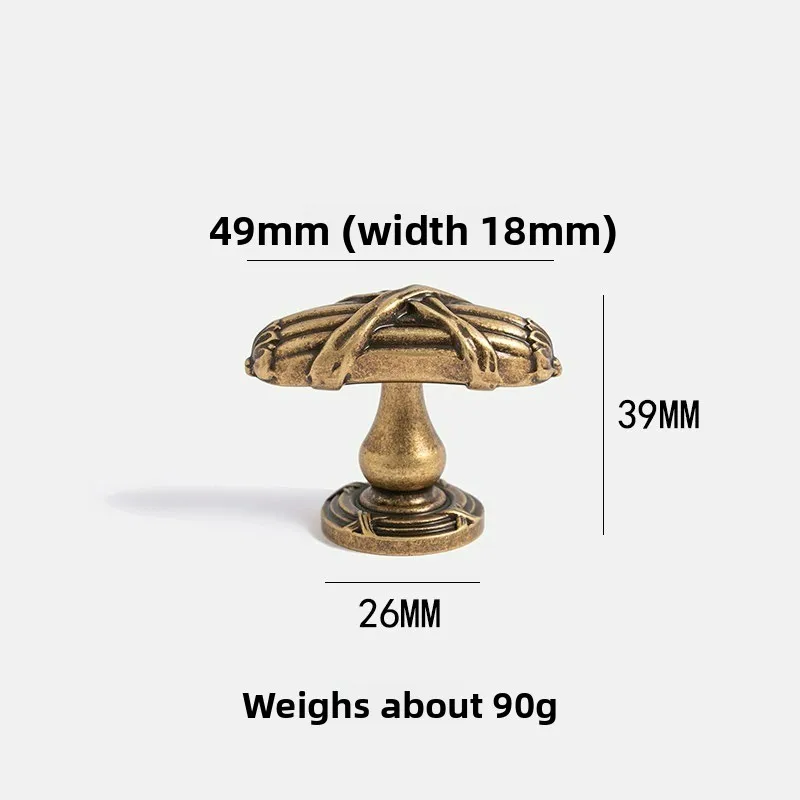 Vintage Fan-Shaped Brass Cabinet Knob