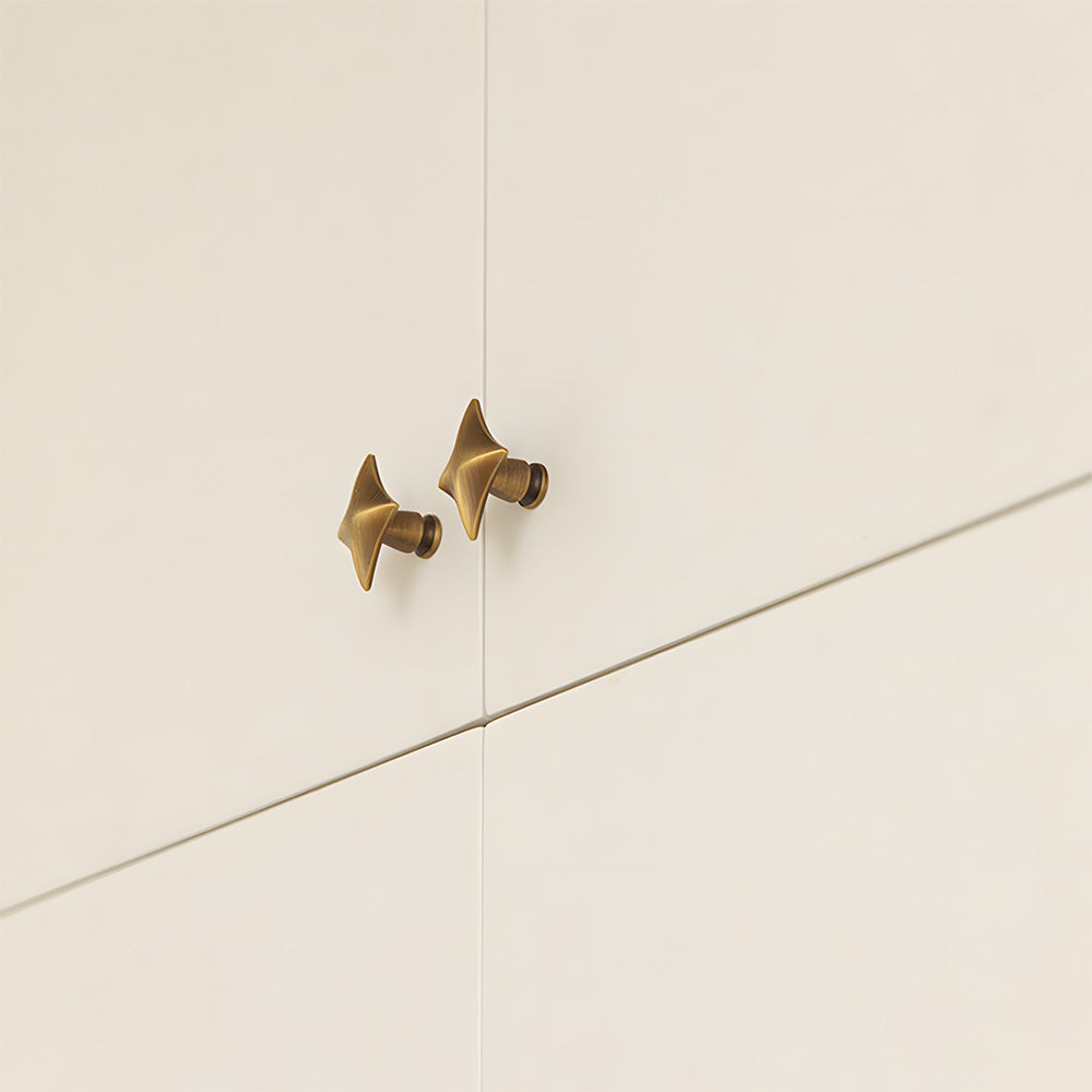 Star-Shaped Solid Brass Cabinet Pulls and Knobs