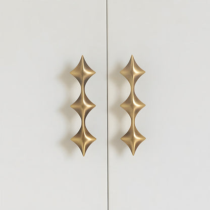 Star-Shaped Solid Brass Cabinet Pulls and Knobs