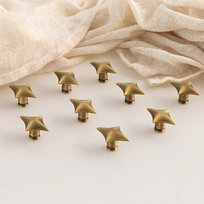 Star-Shaped Solid Brass Cabinet Pulls and Knobs