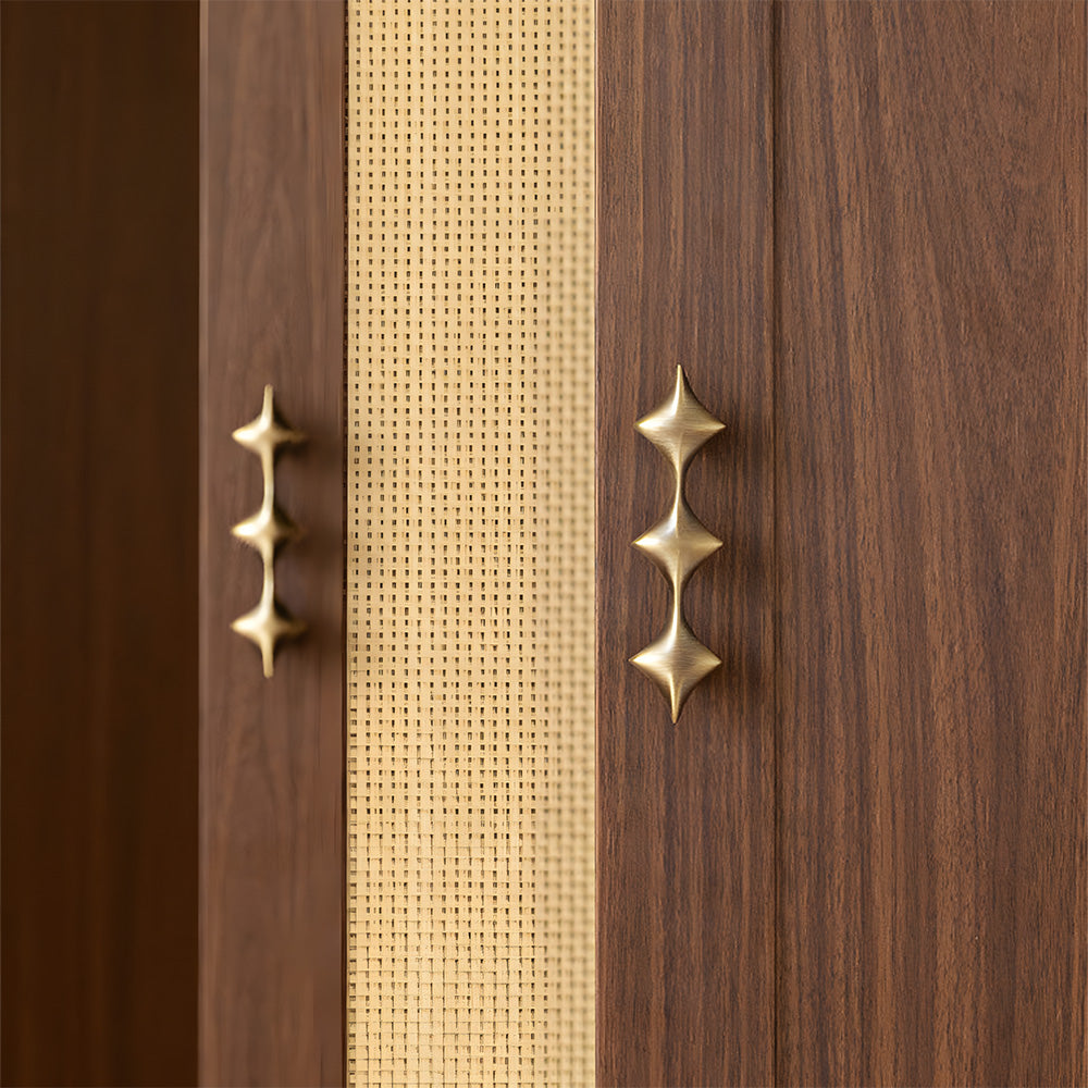 Star-Shaped Solid Brass Cabinet Pulls and Knobs