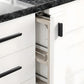 Black Square Bar Brass Cabinet Handles