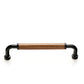 Two-Tone Wood and Brass Cabinet Pulls for Kitchen Cabinets