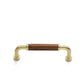 Two-Tone Wood and Brass Cabinet Pulls for Kitchen Cabinets