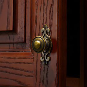 Vintage Cabinet Door Knobs with Decorative Backplate