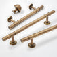 Vintage Solid Brass Cabinet Handles and Knobs in Bronze