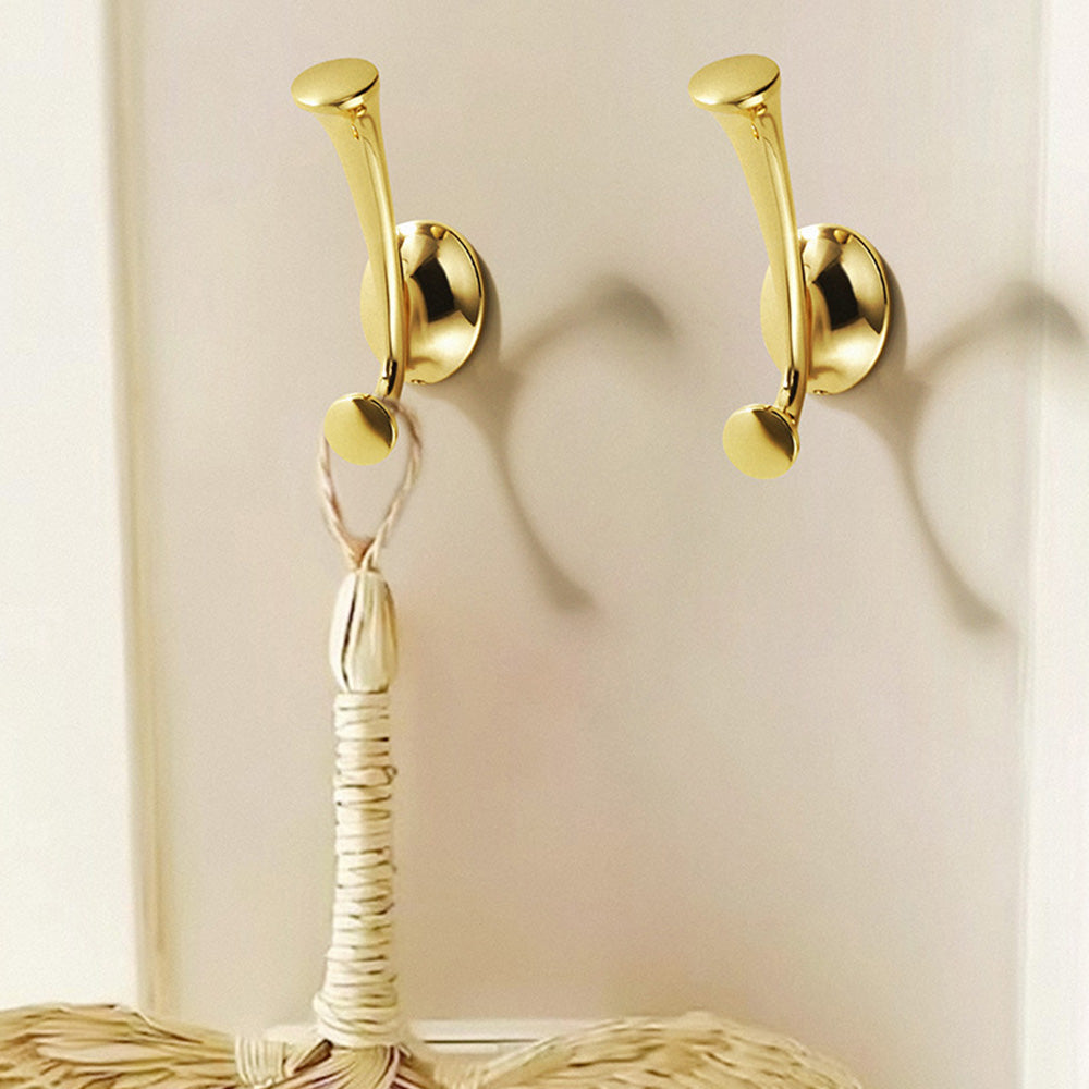 Vintage Zinc Alloy Double Coat & Hat Wall Hooks