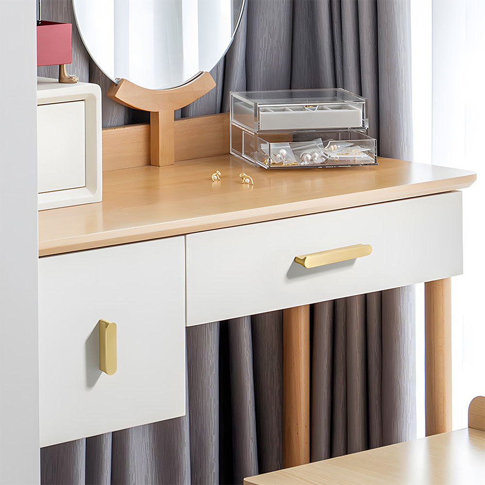 Brushed Gold Solid Brass Flat Bar Cabinet Pulls