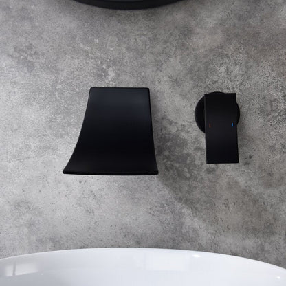 Ravello Modern Wall-Mounted Waterfall Bathroom Sink Faucet with Single Handle
