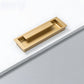 Zinc Alloy Recessed Cabinet Handles with Sliding Bar