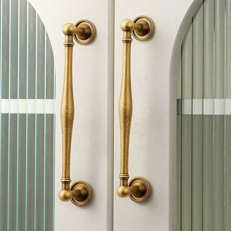 Antique Brass Spindle Cabinet Pulls and Round Knob