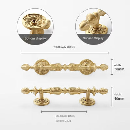 Brushed Gold Floral Cabinet Pulls and Knobs