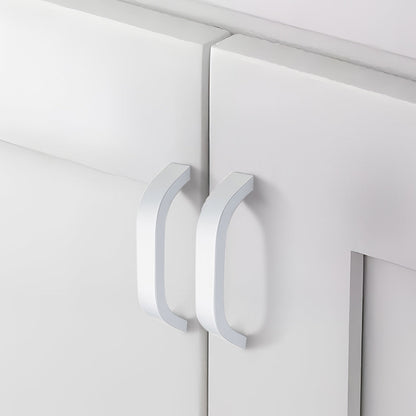 Curved Aluminum Alloy Cabinet Pulls and Drawer Handles