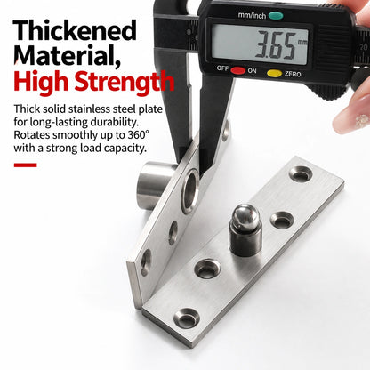 Stainless Steel 360° Pivot Door Hinges, Top and Bottom Mount