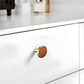 Textured Leather Inlay Cabinet Pulls and Knobs