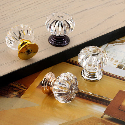 Fluted Acrylic Cabinet Knobs for Dressers and Nightstands