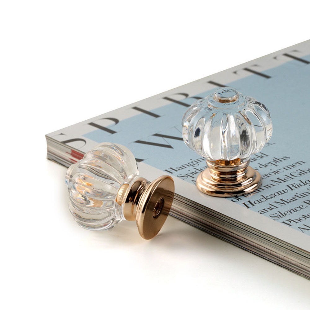 Fluted Acrylic Cabinet Knobs for Dressers and Nightstands