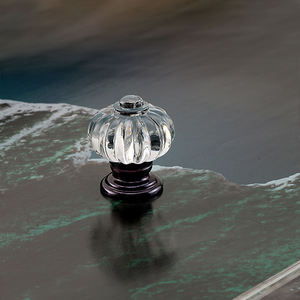 Fluted Acrylic Cabinet Knobs for Dressers and Nightstands