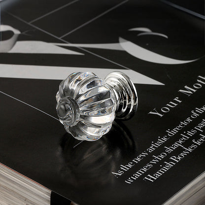 Fluted Acrylic Cabinet Knobs for Dressers and Nightstands