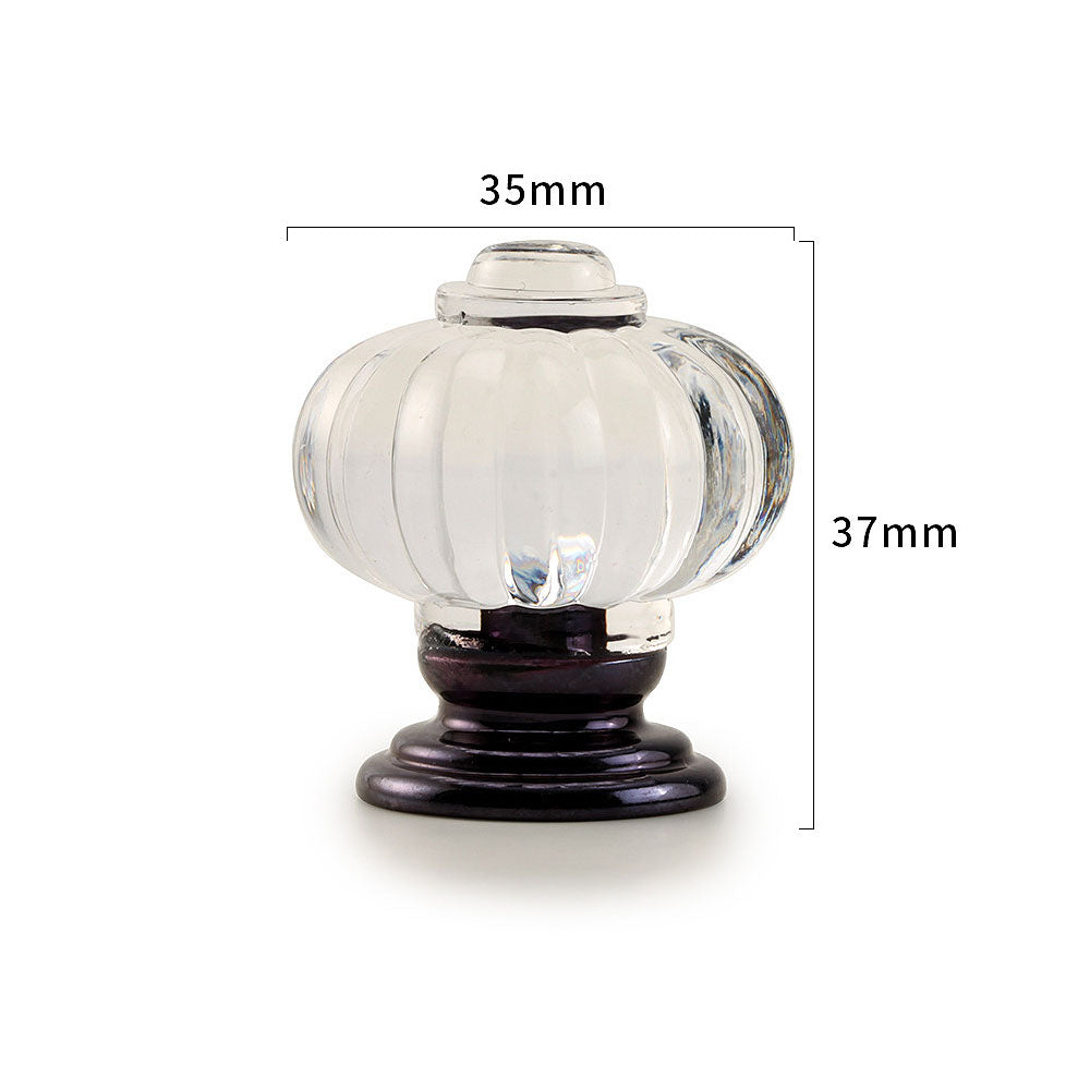 Fluted Acrylic Cabinet Knobs for Dressers and Nightstands