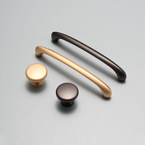 Arched Cabinet Pulls and Matching Round Knobs