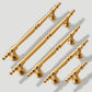 Gold Turned Bar Cabinet Handles and Drawer Pulls