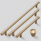 French Gold Ribbed Cabinet Pulls and Knobs for Wardrobes