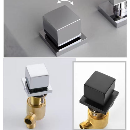 Norvik Modern Square Two-Handle 3-Hole Widespread Bathroom Sink Faucet