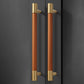 Colorful Leather and Brass Cabinet Pulls and Knobs