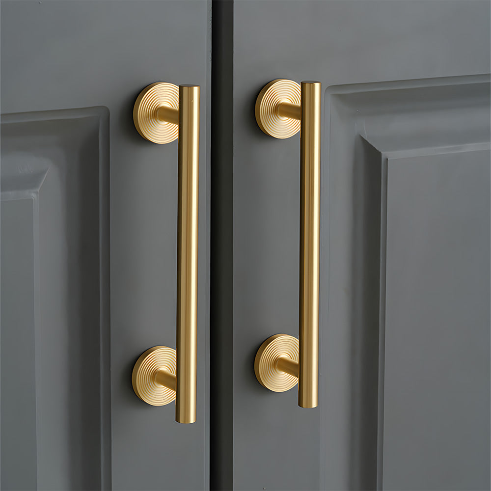 Gold Brass Round Bar Cabinet Pulls and Knobs