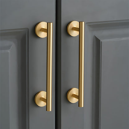 Gold Brass Round Bar Cabinet Pulls and Knobs
