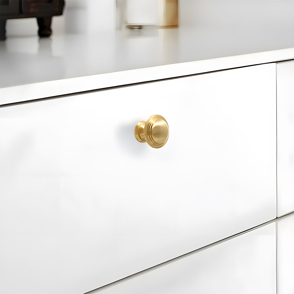 Gold Brass Round Bar Cabinet Pulls and Knobs