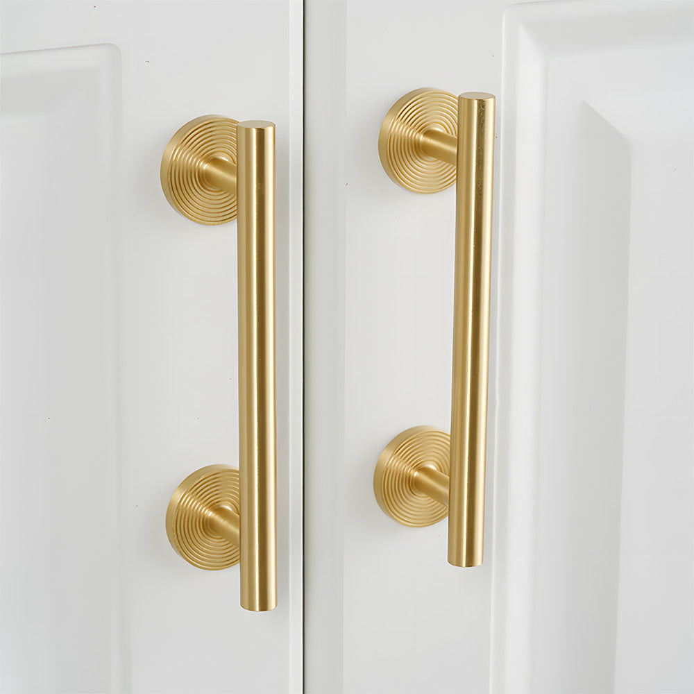 Gold Brass Round Bar Cabinet Pulls and Knobs