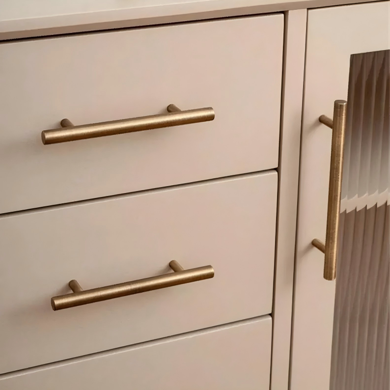 Bronze Brass Round Bar Cabinet Pulls for Wardrobes