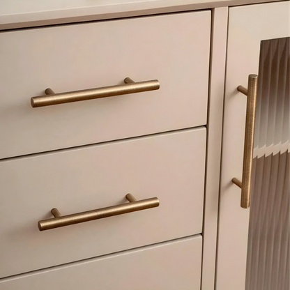 Bronze Brass Round Bar Cabinet Pulls for Wardrobes