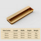 Flush Recessed Sliding Door Handles, Zinc Alloy Concealed Pulls
