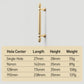Gold Round Bar Cabinet Pulls and Matching Knobs