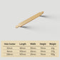 Gold Brass Cabinet Handles with Notched Flat Bar