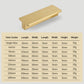 Brushed Gold Solid Brass Flat Bar Cabinet Pulls and Handles