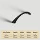 Curved Solid Zinc Alloy Cabinet Handles for Drawers