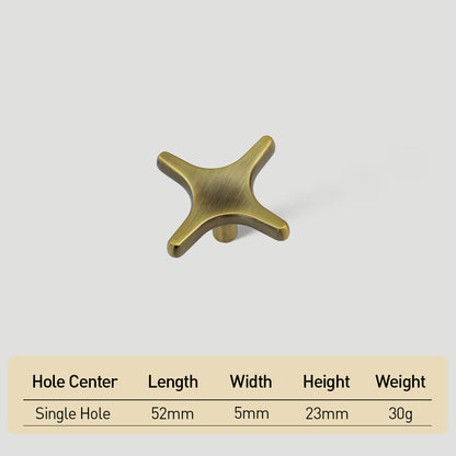 Modern Zinc Alloy Star Cross Cabinet Knobs