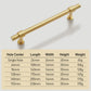 Gold Brass T-Bar Cabinet Handles and Matching Knobs