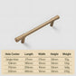 French Gold Ribbed Cabinet Pulls and Knobs for Wardrobes