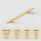 Brass Knurled T-Bar Cabinet Pulls and Drawer Handles