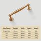 Brass Round Bar Cabinet Handles and Knobs for Wardrobes